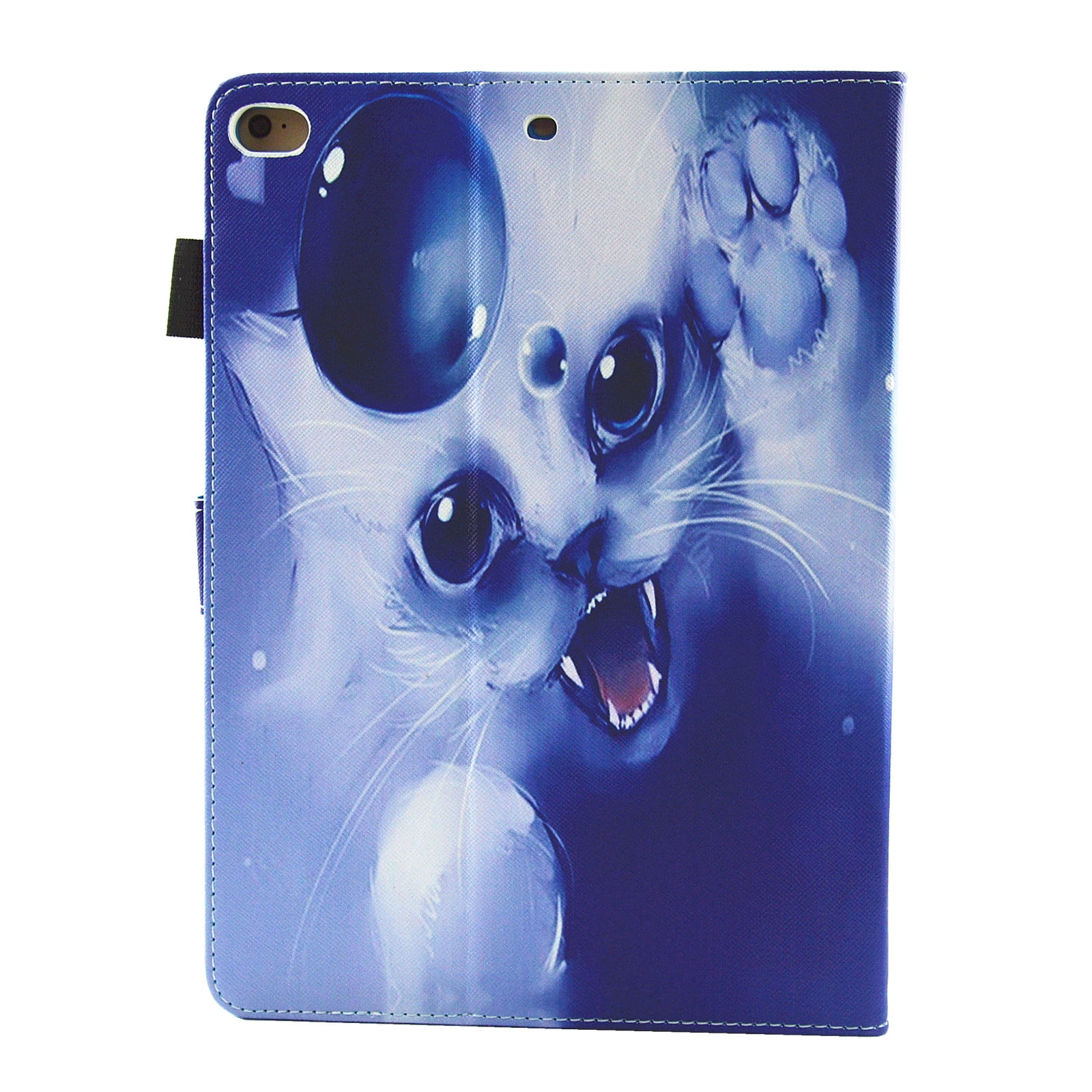 iPad Pro 10.5 Inch Case, Allytech PU Leather Slim Fit Kickstand Folio Flip Protective Auto Sleep Wake Smart Cover w/ Cards & Pencil Holder Shockproof Wallet Case for Apple iPad Pro 10.5", White Cat