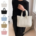 thumbnail image 2 of Womens Simple Tote Bag All-matching Top Handle Handbag Solid Color Shoulder Bag, 2 of 5
