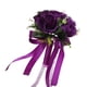 thumbnail image 4 of Bouquet Bouquet Brides de honor Bouquet elegante Bouquet Bouquet Artificial Rose Flower para el día de graduación Día de San Valentín Decoración de Púrpura, 4 of 8