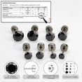 thumbnail image 6 of Limerencia 4 Pairs Titanium Screw Back Stud Earrings Set for Sensitive Ears, Hypoallergenic Surgical Stainless Steel Cubic Zirconia Earrings for Women Men, 6 of 6
