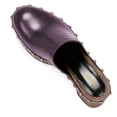 thumbnail image 4 of YDN Women's Wooden Platform Heeled Mules Closed Round Toe High Block Heel Slip On Clogs Shoes with Studs Evening Party Daily Outfit Footwear Size 15 Purple, 4 of 6