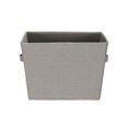 thumbnail image 3 of Household Essentials Medium Fabric Storage Bin with Handles, Set of 2, Silver Linen, 3 of 8