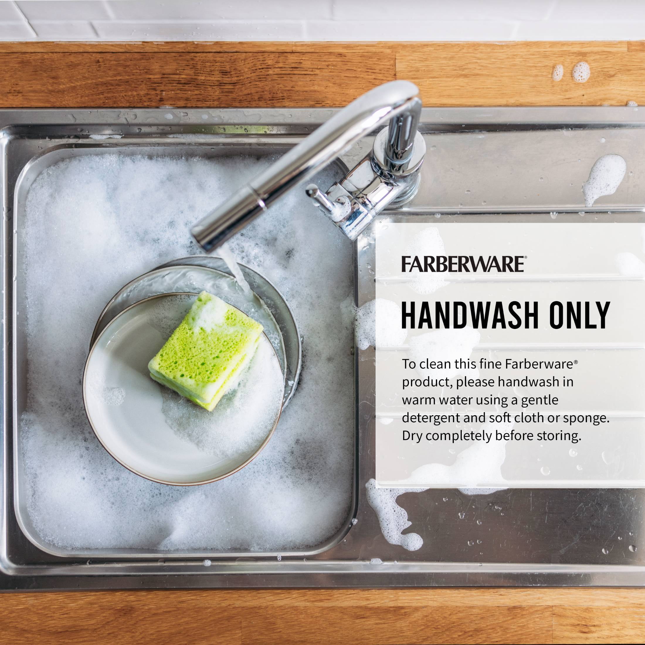 Farberware Edgekeeper Classic 14-Piece Knife Block Set with Built-In Knife Sharpener, White