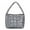 Gray, variant on Quilted Women Handbag Fashion Plaid Cotton Tote Bag Portable for Travel (Silver)