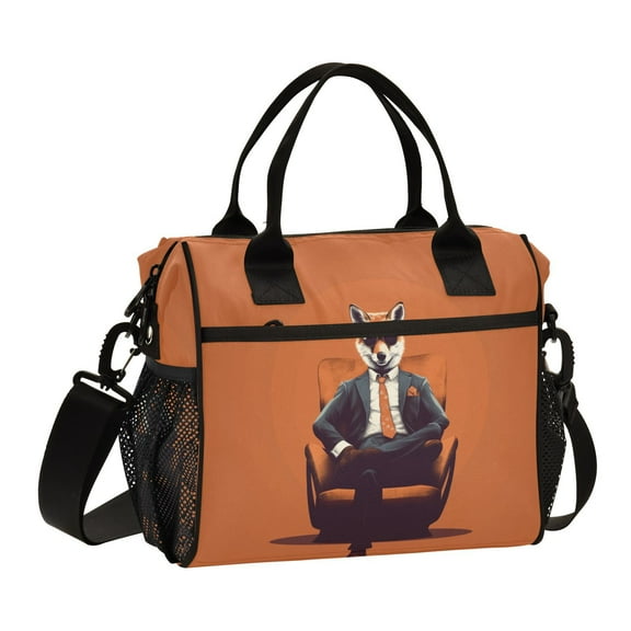 Fox Suit Sofa Cooler Bag Lunch Bag Soft Cooler Cooling Tote Insulated Lunch Box for Adult Men Women