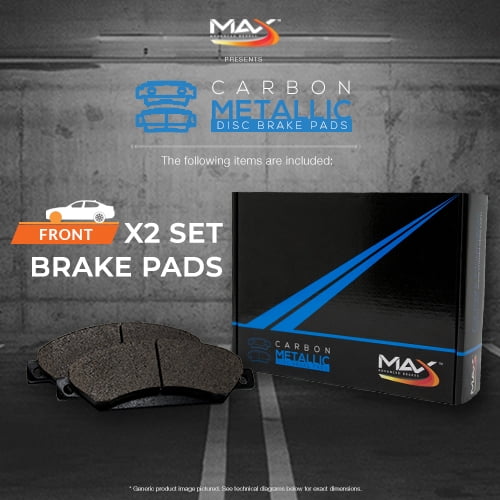 2012 12 2013 13 Honda Civic Si Models Fits Max Brakes Front Carbon Ceramic Performance Disc Brake Pads KT035251