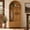 Natural + Engineered Wood + Farmhouse, variant on 70.3 Inch Arched Top Farmhouse Hall Tree With Bench 4 Metal Hooks 2 Fluted Door Storage Mudroom Organizer For Entryway Hallway Walnut