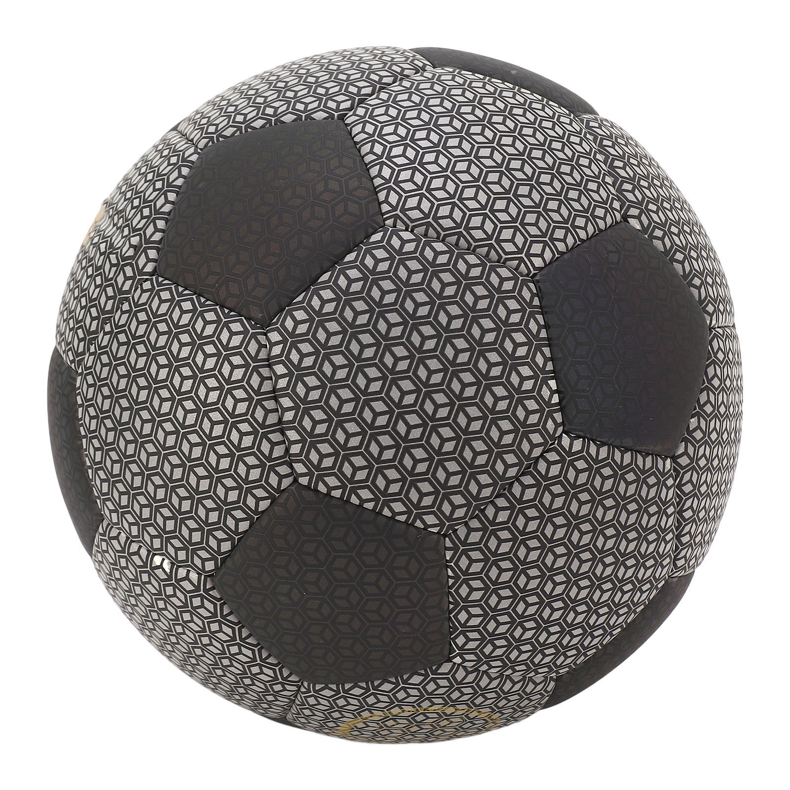 Yajisi Holographic Reflective Luminous Soccer Ball Size 5, PU Machine Stitched Glowing Night Football for Outdoor and Indoor Game Training, 7.87 inches / 20 cm