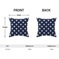 thumbnail image 4 of 4th of July Decorations Pillow Covers 16x16 Inch Set of 2, Independence Day Patriotic Navy Blue Stars Throw Pillows Linen Farmhouse Holiday Cushion Case for Sofa Living Room Outdoor Decor, 4 of 6