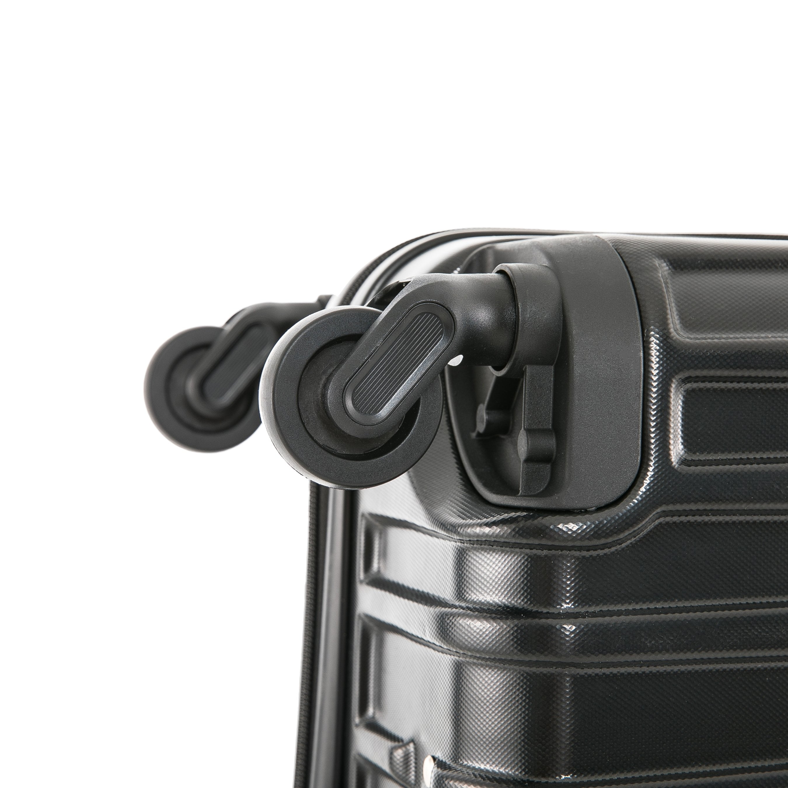 InUSA Vasty 24" Hardside Lightweight Luggage with Spinner Wheels, Handle, and Trolley, Black