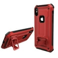thumbnail image 3 of TJS Apple iPhone XS / iPhone X Case, 360° Belt Clip Holster Dual Layer Hybrid Shock Absorbing Resist Kickstand Armor Phone Case Cover (Red), 3 of 8