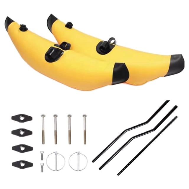 2x Accesorios de kayak estabilizador de kayak, flotador de estabilizador de kayak inflable para agua de canoa kayak flotador de flotación de pesca amarillo