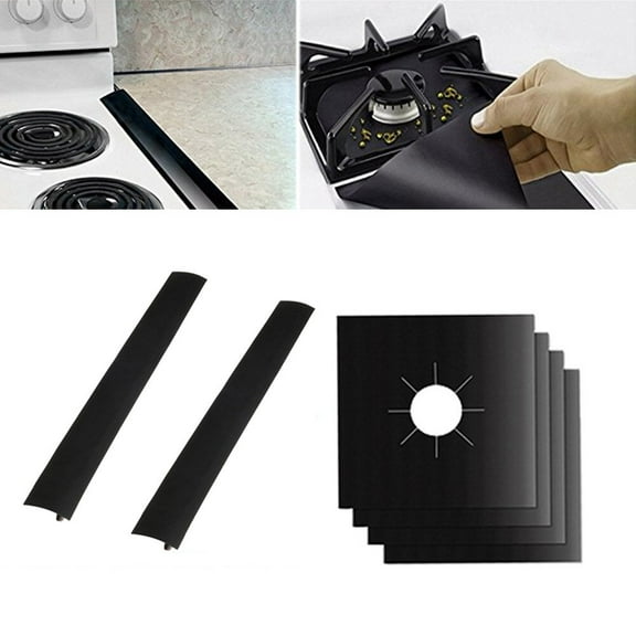 GOOHOCHY 4 PCS Gas Stove Mat Heavy Duty Oven Liner Hob and