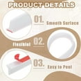 thumbnail image 3 of Uxcell Collapsible Shower Threshold Water Dam Guard, Shower Stopper Barrier Self Adhesive Sink Splash Guards White 118"x1.2"x 0.6", 3 of 7