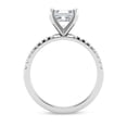 thumbnail image 2 of Veda Jewelry 14K White Gold Plated Moissanite Ring - Marquise Cut 1.76 Ct Asscher Cut Moissanite Anniversary Engagement Ring - Wedding Proposal Ring for Women's - Gift for Her Elegant Jewelry, 2 of 6