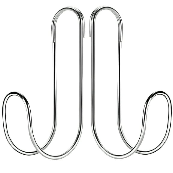 Hose Holders for Outside, 2 Pcs Stainless Steel Hose Hanger S Hook, Heavy Duty Hose Hook for Garden Storage, No Drilling Required, Weather Resistant, Fits Most Faucets
