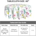 thumbnail image 5 of Mindunm Spring Flowers Tablecloth Round Table Cover Washable Stain and Wrinkle Resistant Water-Proof Table Cloth 60 Inches, 5 of 6