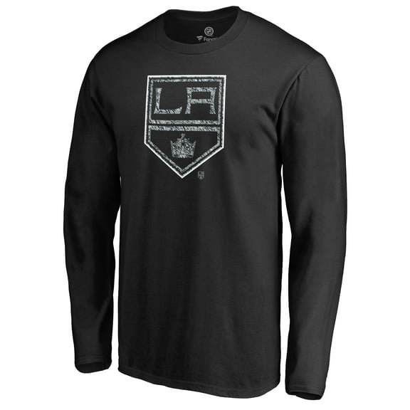 Men's Black Los Angeles Kings Static Logo Long Sleeve T-Shirt