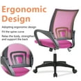 thumbnail image 7 of YRLLENSDAN Set of 2 Conference Room Chairs Mesh Office Chair with Wheels Rolling Desk Chair with Arms Mesh Computer Chair for 250lb Adults Study Chair Adjustable Height,Pink, 7 of 7