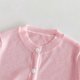 thumbnail image 5 of Niña Pequeña Manga Larga Tops Color Sólido Princesa Punto Suéter con Protección Solar, Aire Acondicionado Suéter Cardigan para Uso Diario Casual, Abrigo Suave, 5 of 7