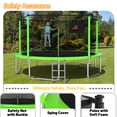 thumbnail image 5 of Leumius 14ft Trampoline with Basketball Hoop,Heavy-Duty Outdoor Trampoline with with Enclosure Net,Upgraded Kids Recreational Trampoline for Family,Green, 5 of 10