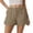 Khaki, variant on WTOBBY Ladies' Casual High Waist Suit Shorts with Slimming Effect, Versatile Solid Color Loose Fit for Fashionable Office or Everyday Summer Wear,Army Green L