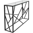 thumbnail image 1 of Home Gear Console Alma en Métal Transitionnelle en Verre Noir, 1 of 2
