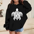 thumbnail image 2 of Tiweut Casual Hoodies for Girls Long Sleeve Hooded Fashion Turtle Printed Loose Fit Sweatshirt Relaxed Fit Blouses 3-4 Y, 2 of 4
