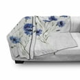 thumbnail image 3 of Vintage Blue Soft Flannel Fleece Blanket, Bundles of Blue Carniation Flowers with Tiny Buds Watercolor Design, Cozy Plush for Indoor and Outdoor Use, 50" x 70", Violet Blue and Khaki, by Ambesonne, 3 of 6
