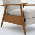 thumbnail image 3 of Terni Wood Arm Push Back Recliner in Sea Oat Beige Performance Fabric, 3 of 16