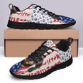 thumbnail image 4 of Dog Dachshund Celebrate Fourth Of July Independence Running Shoes Sneakers Mesh Black Size 8, 4 of 5