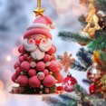 thumbnail image 4 of Colgante Plano de Acrílico Navideño, Colgante de Coche Navideño, Adorno para Árbol de Navidad, 4 of 7