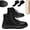 Fleece-lined, variant on Genuine Leather Orthopedic Boots, Comfortable Non-slip Shock-Absorbing Side Zipper Ankle Boots, Winter Warm Boots with Arch Support, Smart Casual Walking Shoes for Standing