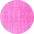 thumbnail image 1 of Ahgly Company Indoor Round Abstract Pink Modern Area Rugs, 3' Round, 1 of 4