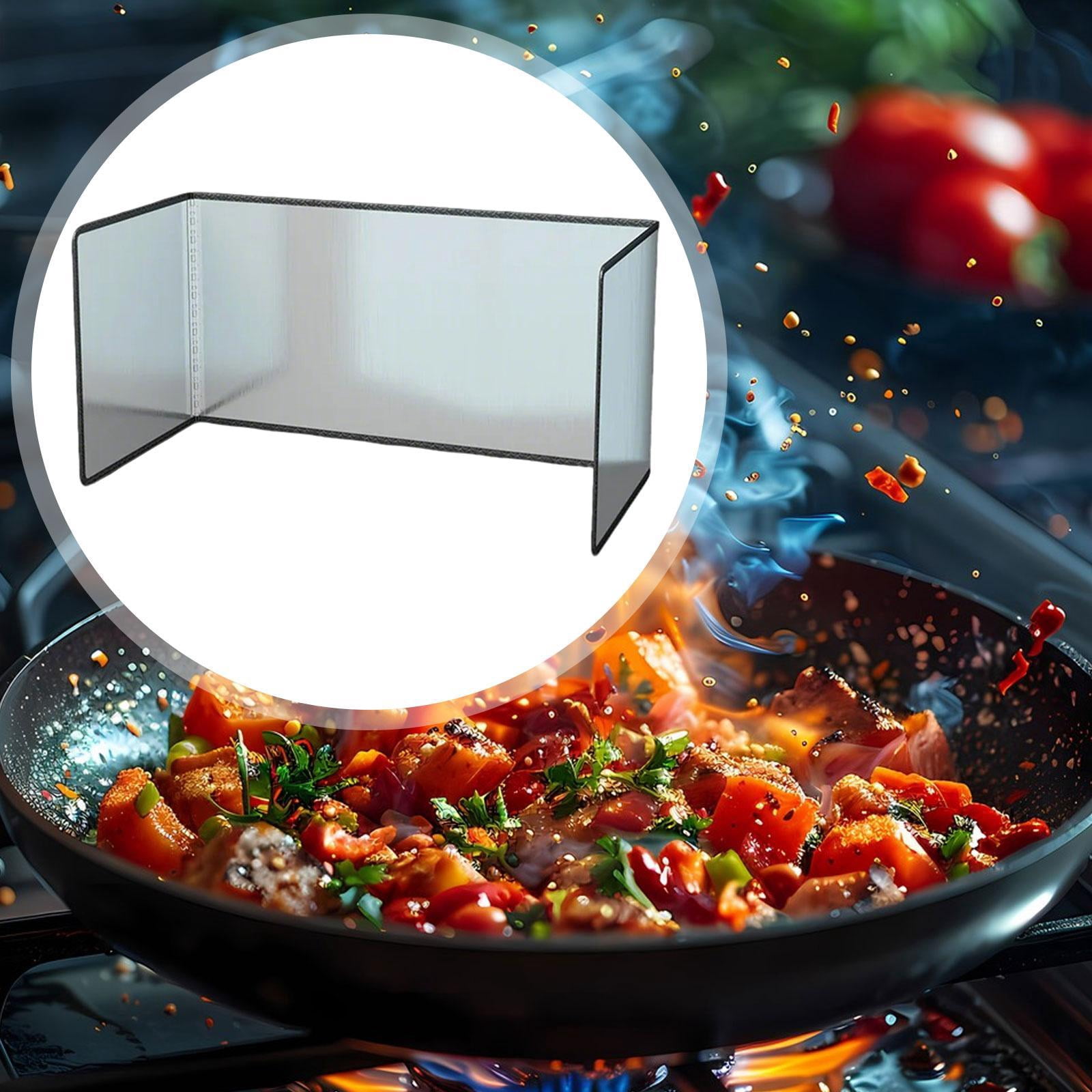 Fiocias Grease Guard, Non-stick Stainless Steel Guard, Oil Guard, Foldable Guard for 16cmx3cm