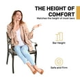thumbnail image 6 of Ktaxon 2Pcs Outdoor Dining Chairs, Patio Chairs Cast Aluminum Weather Resistant Bistro Set of 2 for Porch, Poolside, Backyard, Balcony, 6 of 10