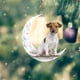 thumbnail image 4 of Iron Art Siéntese en la luna Lovely Dog Moon Ornament para los amantes de los perros Christmas Tree Pendent 2PC Wmkox8yii gf6361, 4 of 4
