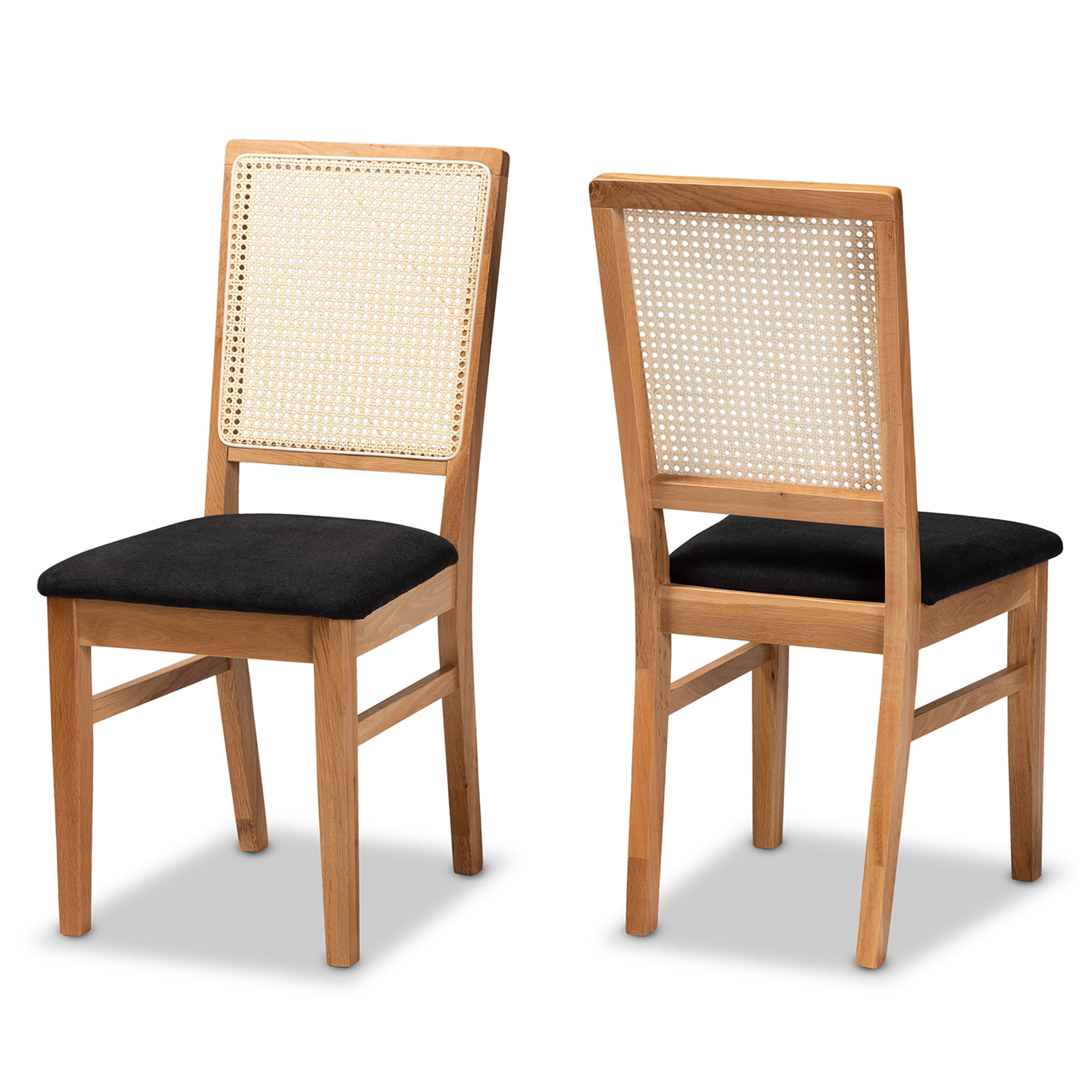 Baxton Studio Idris Dining Chair, Set of 2, Black