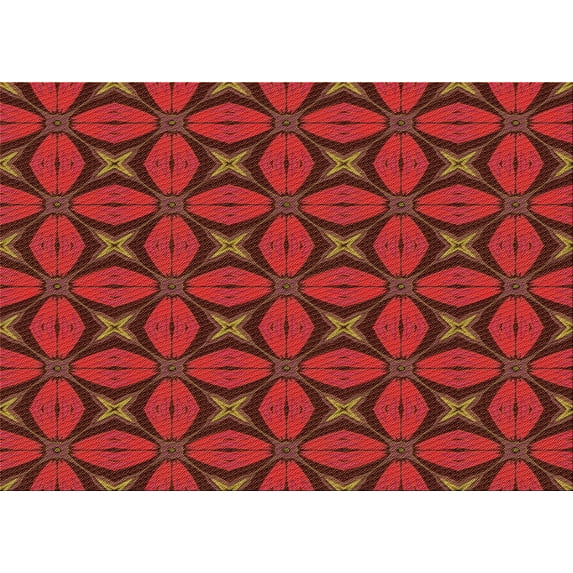 Ahgly Company Machine Washable Indoor Rectangle Transitional Red Area Rugs, 4' x 6'