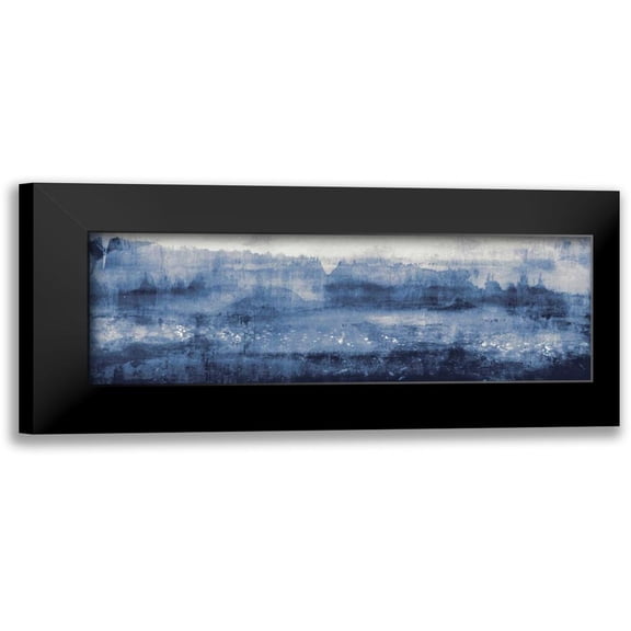 PI Studio 14x7 Black Modern Framed Museum Art Print Titled - Sapphire Landscape