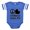 Royal Blue, variant on - FIN Peace Love Chinese Shar Pei Baby Football Body - Cute Infant Baby Football Bodysuit