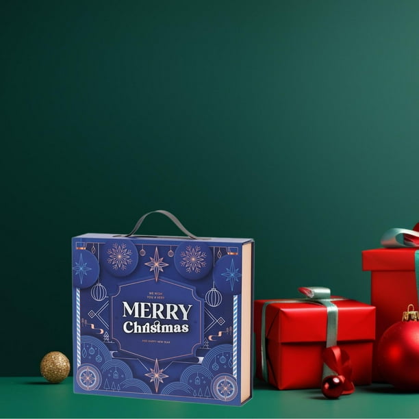 Calendario de adviento,Calendario de Adviento vacío de Navidad 2024 24 números,Caja vacía de de 24 días para envolver regalos de Navidad,Cajas de regalo con cuenta