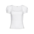 thumbnail image 5 of LASCANA Women's Square Neck Top Topstitching, 5 of 6