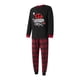 thumbnail image 2 of Pijamas familiares navideños a juego, camisetas de manga larga con estampado de letras y pantalones a cuadros. Ropa de dormir y estar por casa., 2 of 9
