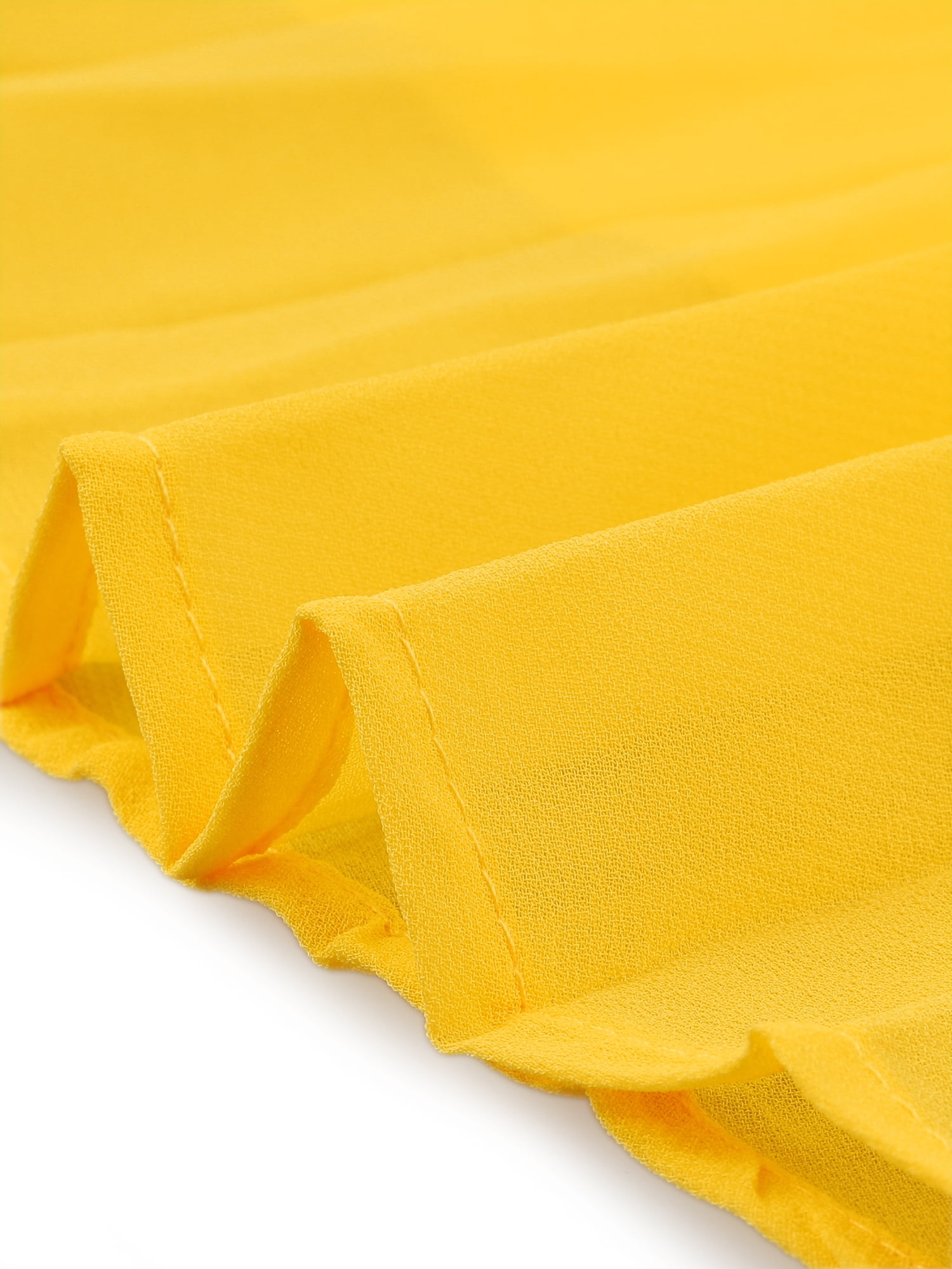 DARING DIVA Flowy Cloak Sleeve Cape Pleated Chiffon Dress XL Yellow