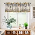 thumbnail image 5 of 3 Piece Kitchen Curtains and Valances Set Spring Floral Cafe Curtains 36 Inch Length Daisy Sunflowers Wisteria Hummingbird Beige Valance & Tier Curtain for Living Room Bedroom 54"x18"+27"x36"*2, 5 of 6