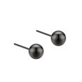 thumbnail image 1 of Pendientes de plata de ley S925 para hombres y mujeres, sencillos, avanzados, fotosensibles, con superficie redonda, con cuentas, diseño de aguja para la oreja, 1 of 8