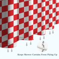thumbnail image 6 of Red and White Checkered Pattern Shower Curtain 72"x84" ,Bathroom Decorative Shower Curtains Set with 12 Hooks,Modern Waterproof Washable Shower Curtain, 6 of 6