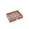 thumbnail image 1 of Sonducket Caja de joyería de terciopelo, caja de exhibición de pendientes de anillo con tapa, foto, rejillas múltiples, organizador de Ropa, zapatos y accesorios Miscelánea 12 cuadrículas, 1 of 6