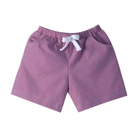 

TIREOW Daily Pants for Kids Children s Candy Colored Cotton Sports Pants Spring Summer Elastic Waist Comfortable Casual Student Kindergarten Boys and Girls Shorts Comfortable(7-8 Years H)